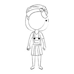 cute and little girl vector illustration design