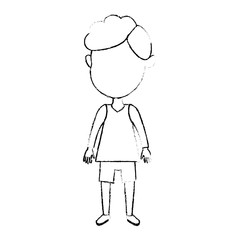 cute and little boy vector illustration design