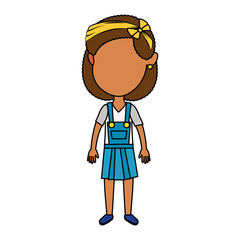 cute and little girl vector illustration design