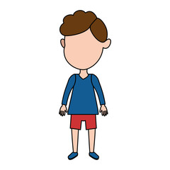 cute and little boy vector illustration design