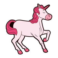 Cute unicorn cartoon vector illustration graphic design