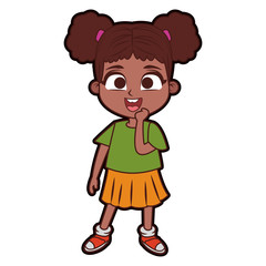 Beautiful girl cartoon vector illustration graphic design