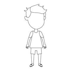 cute and little boy vector illustration design