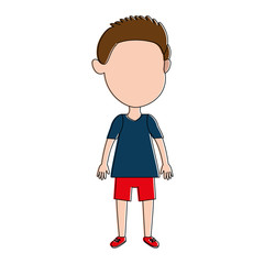 cute and little boy vector illustration design