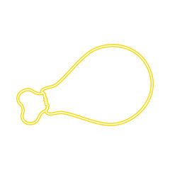 delicious chicken thigh icon vector illustration design