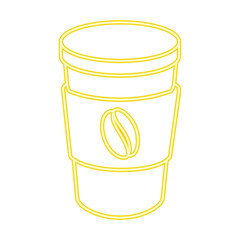 delicious coffee in plastic cup vector illustration design