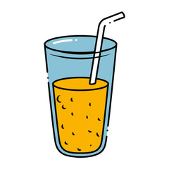 fresh juice glass icon vector illustration design