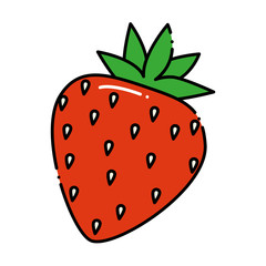 Fototapeta premium delicious sweet strawberry icon vector illustration design