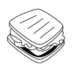 delicious sandwish fast food icon vector illustration design