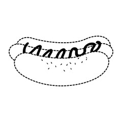 delicious hot dog fast food vector illustration design