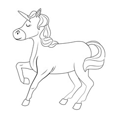 Cute unicorn cartoon vector illustration graphic design