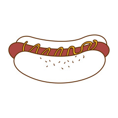 delicious hot dog fast food vector illustration design