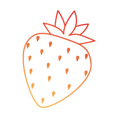 delicious sweet strawberry icon vector illustration design