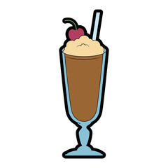 milk shake fresh icon vector illustration design