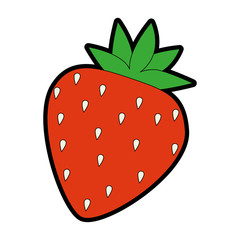delicious sweet strawberry icon vector illustration design