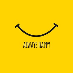 Always Happy Vector Template Design