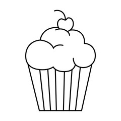 delicious and sweet cupcake vector illustration design