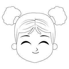 Beautiful girl cartoon vector illustration graphic design