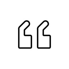 Quotation mark vector icon