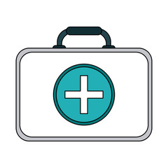 First aids suitcase vector illustration graphic design