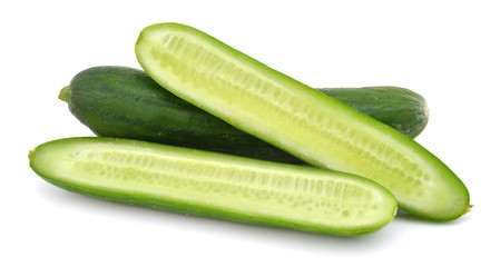 fresh cucumbers isolated on white