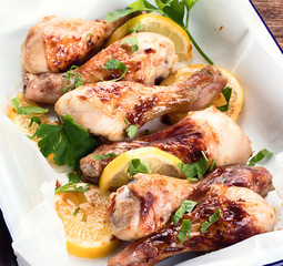 Oven baked chicken drumsticks