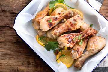 Oven baked chicken drumsticks