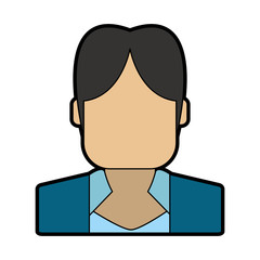 Businessman avatar faceless vector illustration graphic design