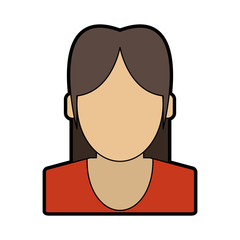 Business woman profile vector illustration graphic design