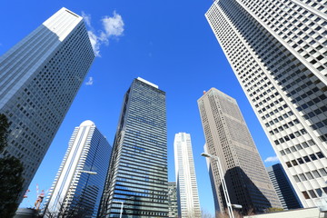 Fototapeta na wymiar 新宿副都心の超高層ビル群