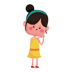 Beautiful girl cartoon vector illustration graphic design