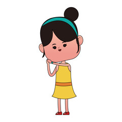 Beautiful girl cartoon vector illustration graphic design