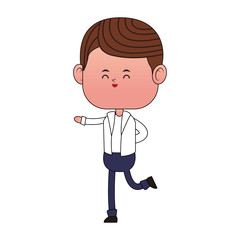 Cute boy cartoon vector illustration graphic design