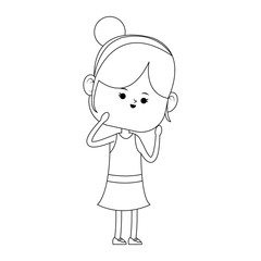 Beautiful girl cartoon vector illustration graphic design