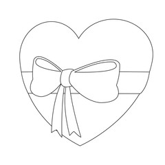 Heart with ribbon vector illustration graphic design