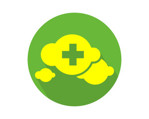 Obraz premium medical cloud medicare clinic pharmacy image vector