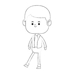 Cute boy cartoon vector illustration graphic design