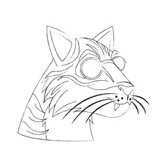 Obraz premium Stylish leopard cartoon vector illustration graphic design