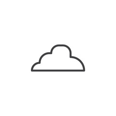 Cloud outline icon. linear style sign for mobile concept and web design. Cloudy weather simple line vector icon. Symbol, logo illustration. Pixel perfect vector graphics