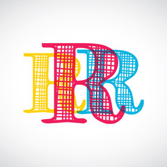 Letter R logo icon design template elements