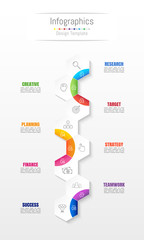 Naklejka premium Infographic design elements for your business data with 8 options, parts, steps, timelines or processes. Vector Illustration.