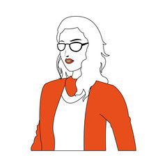 Fashion woman model vector illustration graphic design