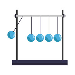 Newton cradle pendulum vector illustration graphic design