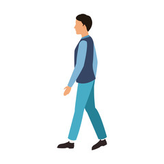 Man walking cartoon vector illustration graphic design
