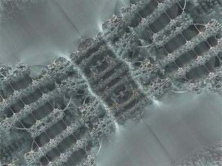 futuristic digital 3d art fractal illustration - look in the infinity