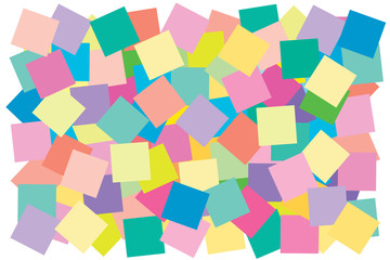 Multi color of square put overlap to pattern. colorful of geometry shape overlay to texture of backdrop.