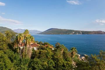 Fototapeta na wymiar sea view from the fortress of Herceg-Novi of Montenegro