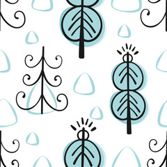 Christmas and new year vector seamless patterns