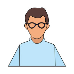 Scientific avatar cartoon icon vector illustration graphic design