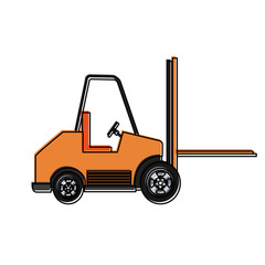 Forklift cargo vehicle icon vector illustration graphic design